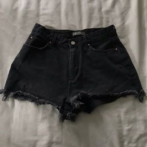BLACK MOM JEAN SHORTS, primark brand,